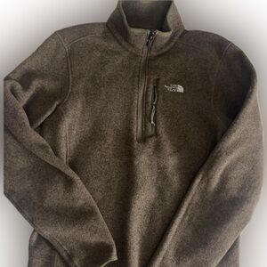 North Face Dark Brown 1/4 Zip Fleece